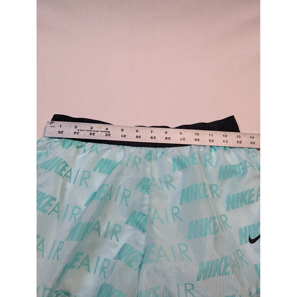 Nike Womens‎ Air Running Shorts Medium Teal Black CT7366-336 - Picture 7 of 9